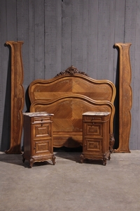 Louis XV Bed with Matching Nightstands, france 1880