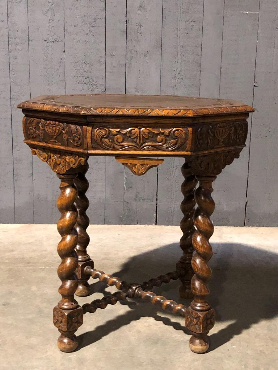 Antique carved side table