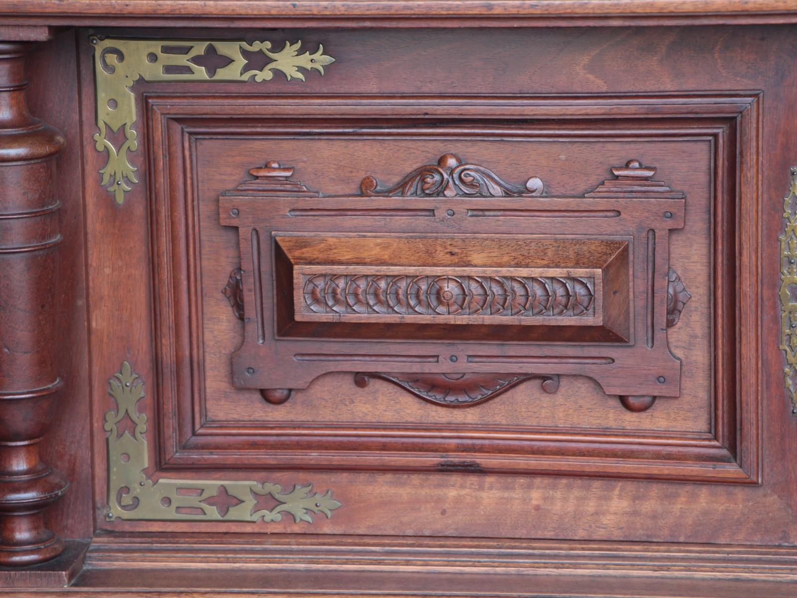 Antique French walnut server