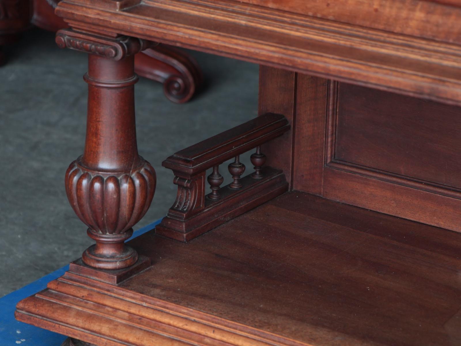 Antique French walnut server