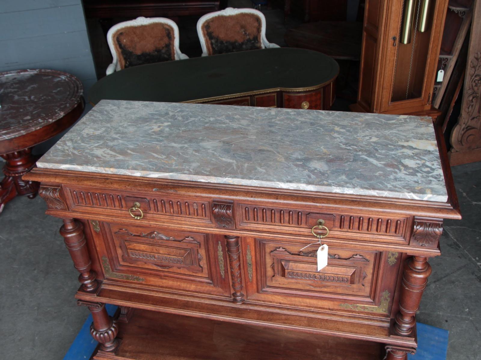 Antique French walnut server