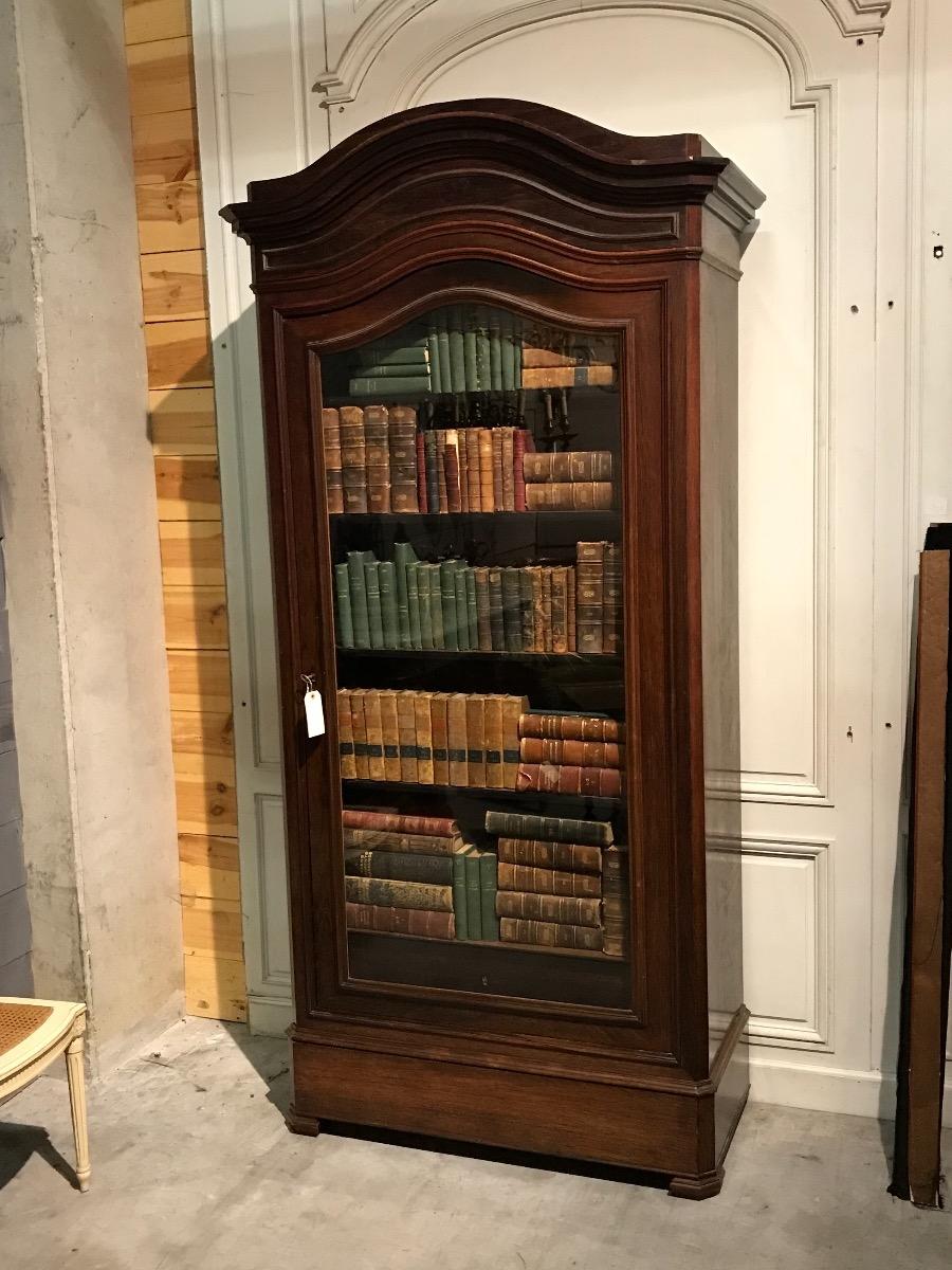 Antique Rosewood Louis-philippe Bookcase 