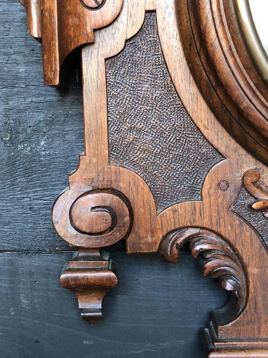 Antique walnut barometer 