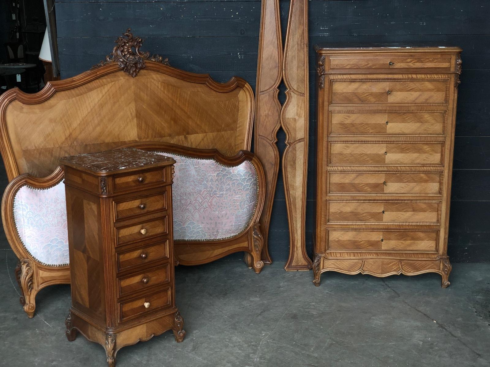 Antique walnut bedroom suite