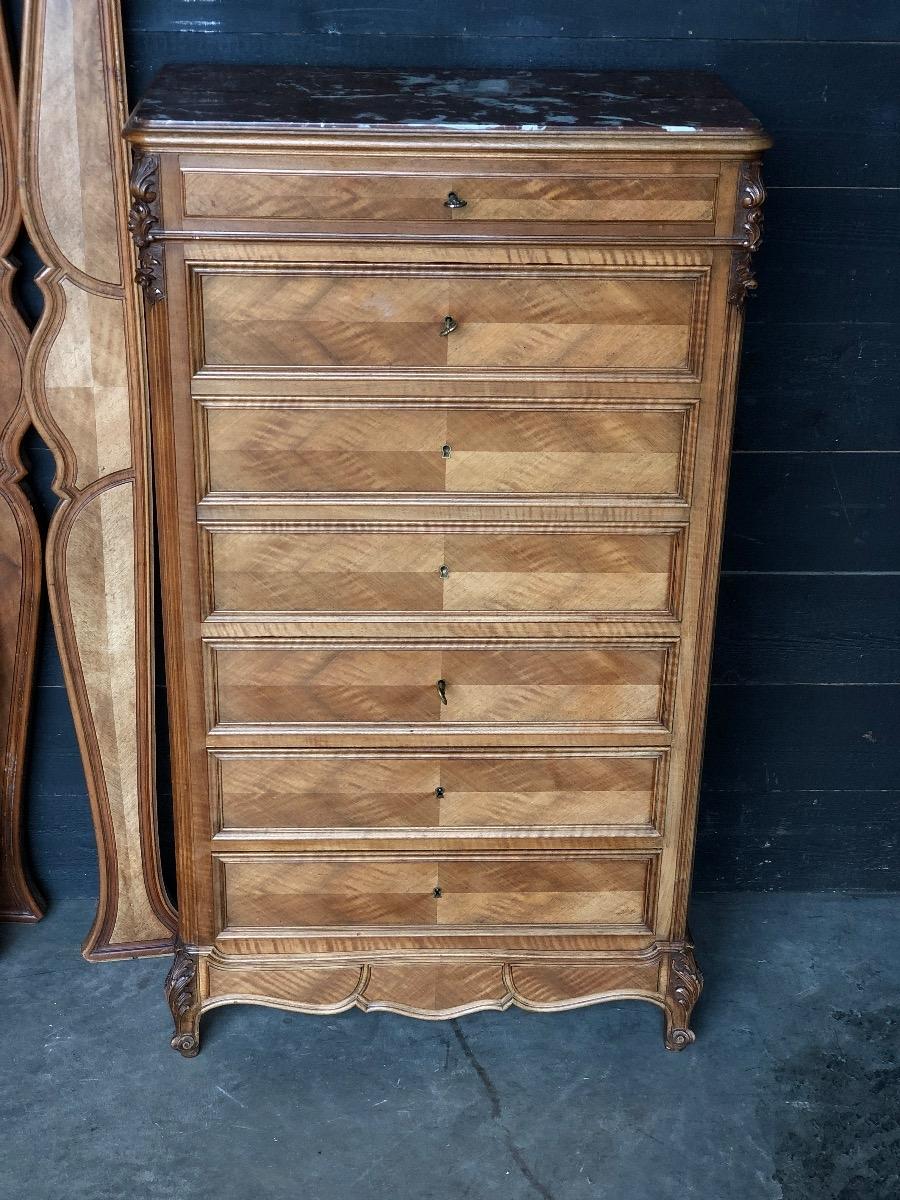 Antique walnut bedroom suite