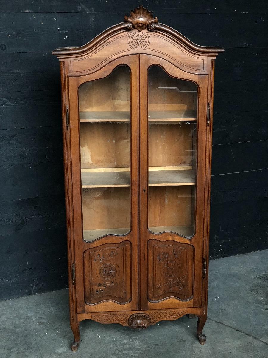 Antique Walnut Louis Xv French Display Cabinet Cabinets Antique Walnut Louis Xv French Display Cabinet Cabinets Furniture Antiques