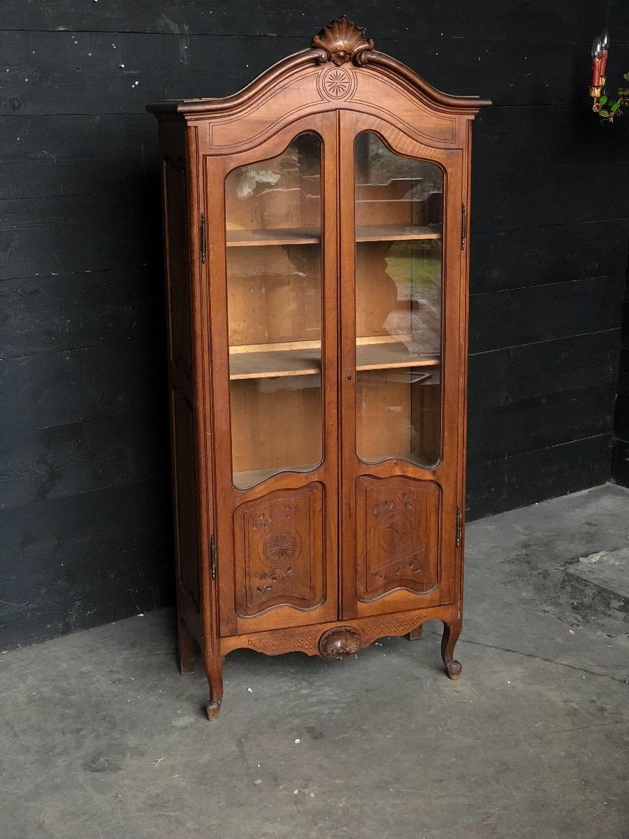 Antique Walnut Louis Xv French Display Cabinet Cabinets Antique Walnut Louis Xv French Display Cabinet Cabinets Furniture Antiques