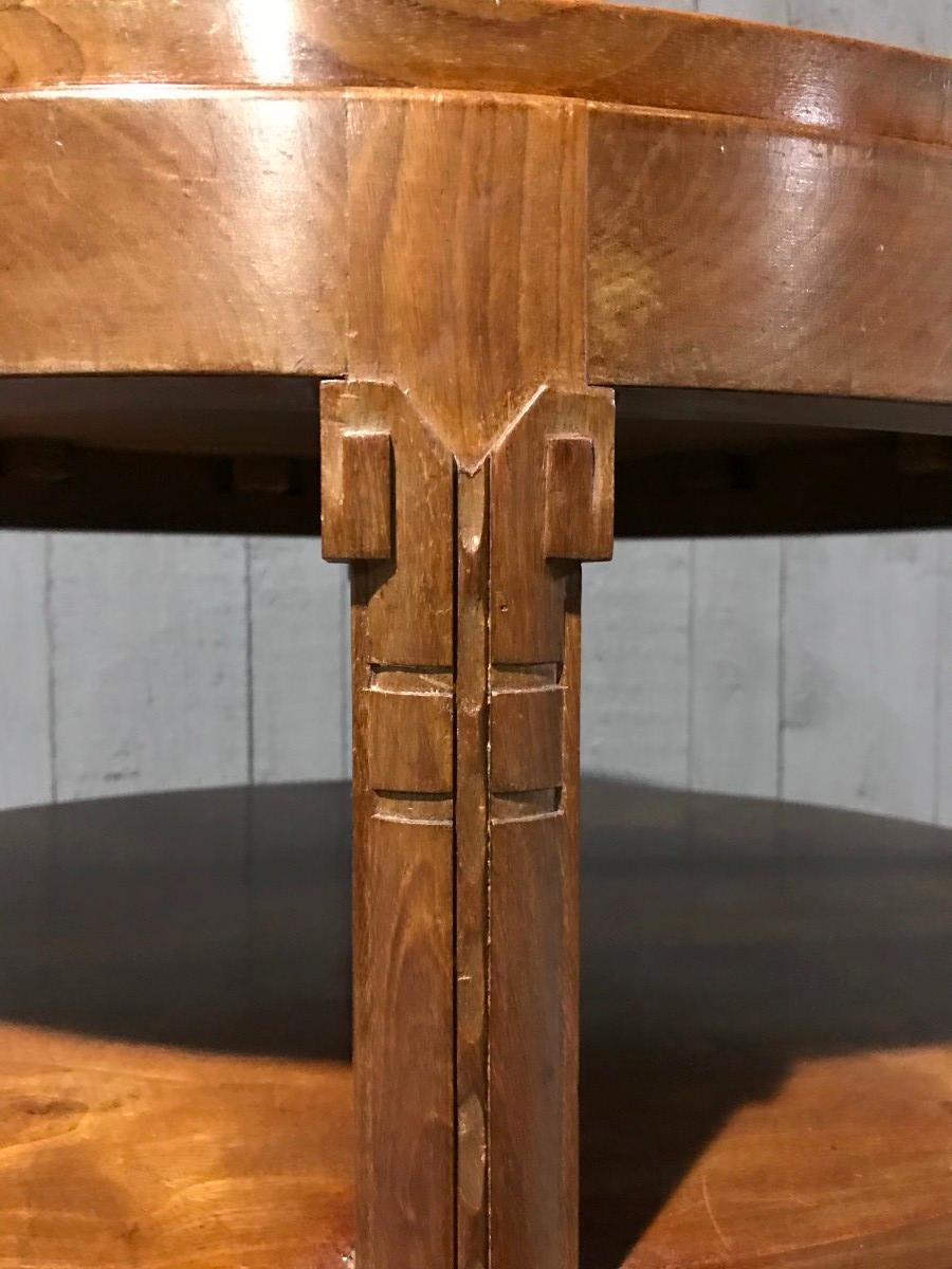 Art deco occasional mahogany table designer Decoene