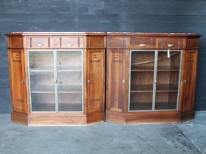 Art deco style Pair Buffet in Walnut, Belgium 1930