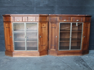 Art deco style Pair Buffet in Walnut, Belgium 1930