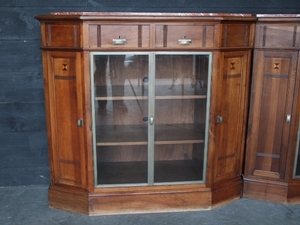 Art deco style Pair Buffet in Walnut, Belgium 1930