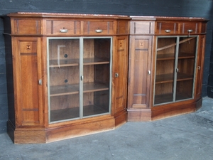 Art deco style Pair Buffet in Walnut, Belgium 1930