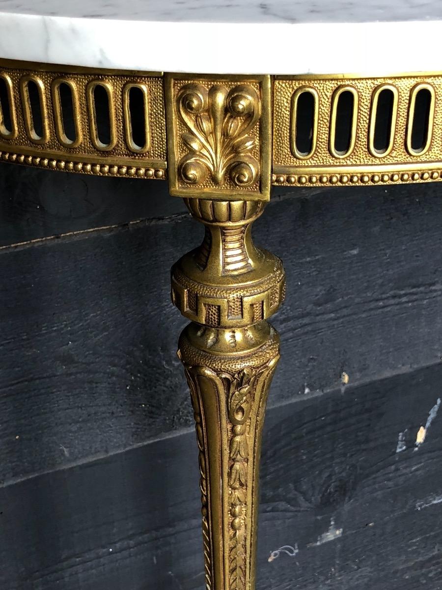 Brass and marble Consol in Louis XVI Style 