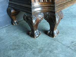 Chippendale style Antique Oak and walnut Chippendale Buffet in oak and walnut, belgium 1930