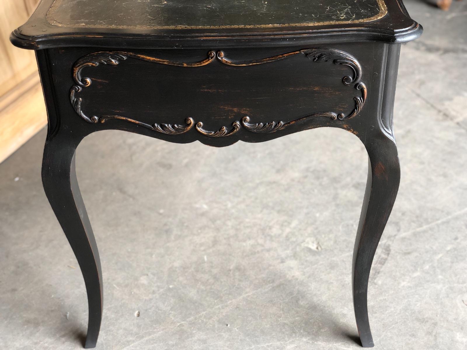 Ebonised desk Louis XV French circa 1940