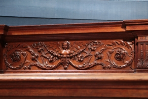 exceptionnal fine carved display cabinet