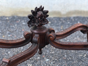 Louis XV style Fine carved french walnut vanity with putti