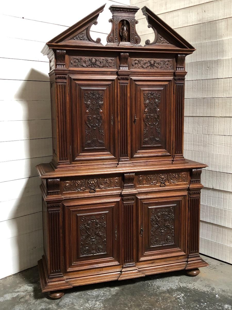 Fine walnut renaissance cabinet