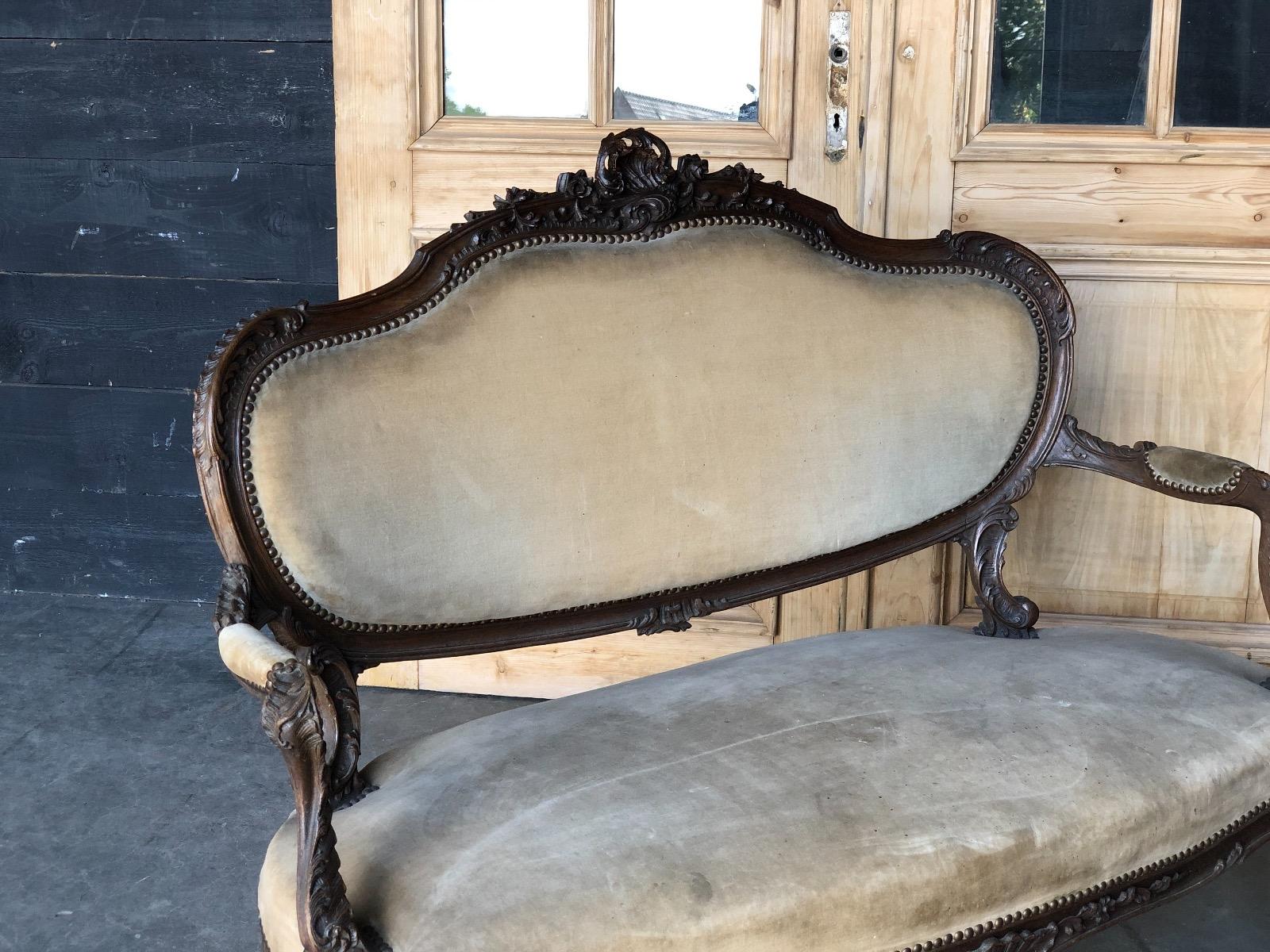 French Louis XV sofa