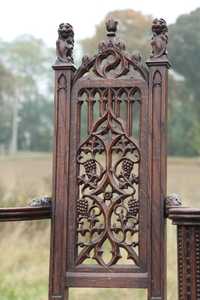 Gothic style Armchair in Oak, France