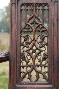 Gothic style Armchair in Oak, France