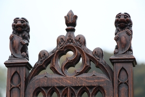 Gothic style Armchair in Oak, France