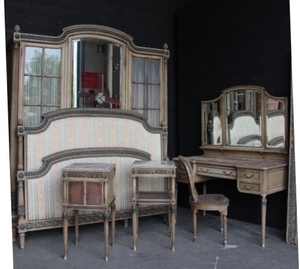 Louis 16 style Painted bedroom suite, France 1880