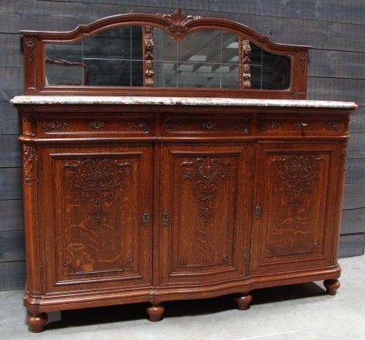 Louis XV Antique marble top buffet