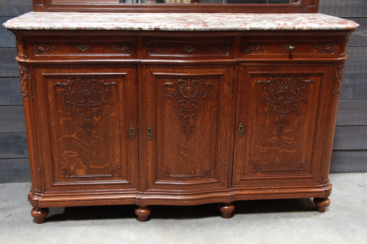 Louis XV Antique marble top buffet