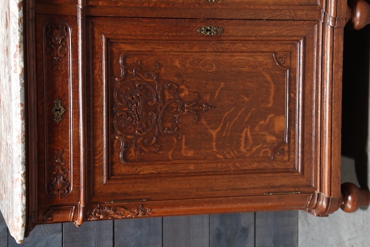 Louis XV Antique marble top buffet