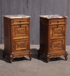 Louis XV Bed with Matching Nightstands, france 1880