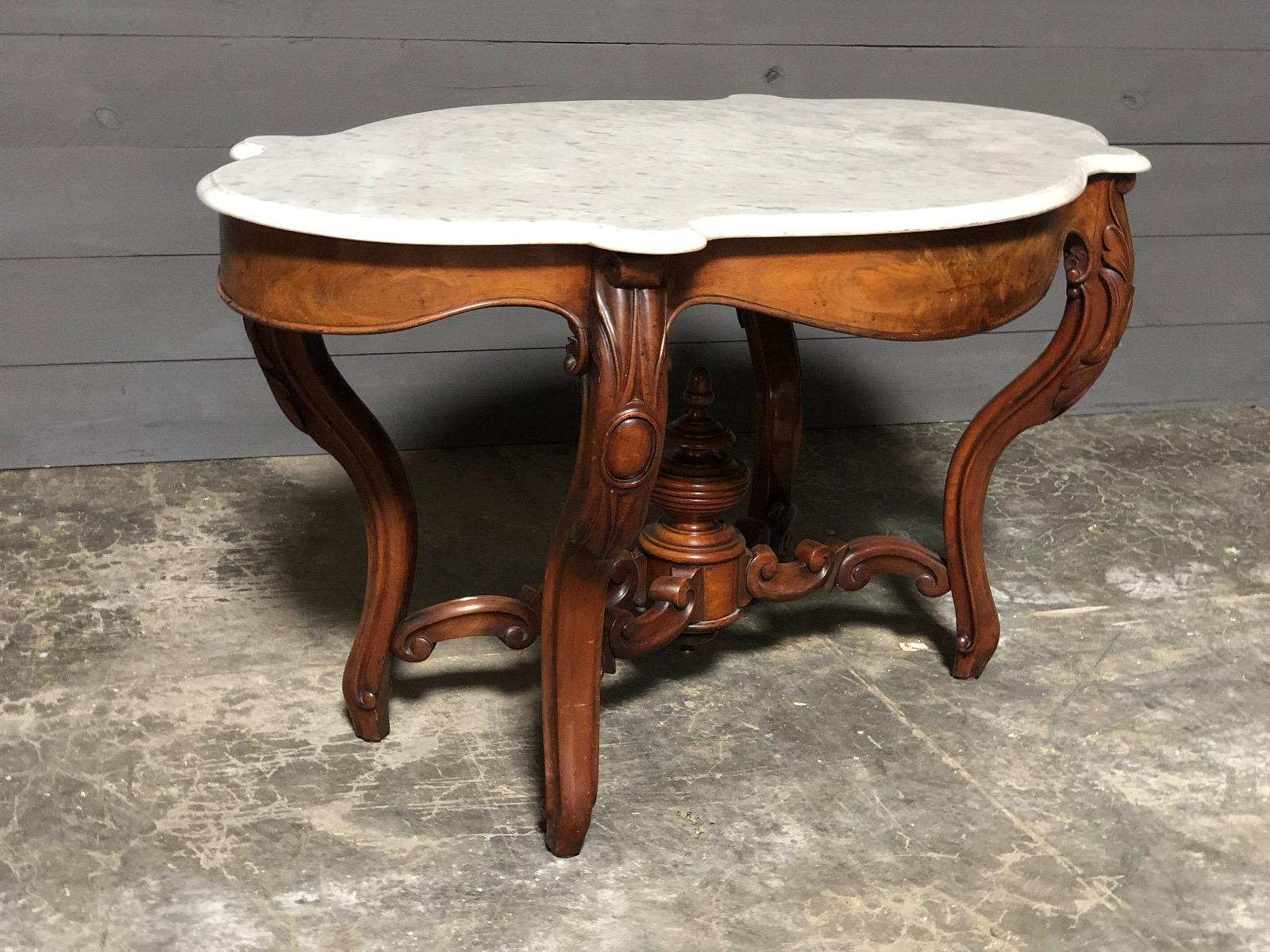 Marble top center table 