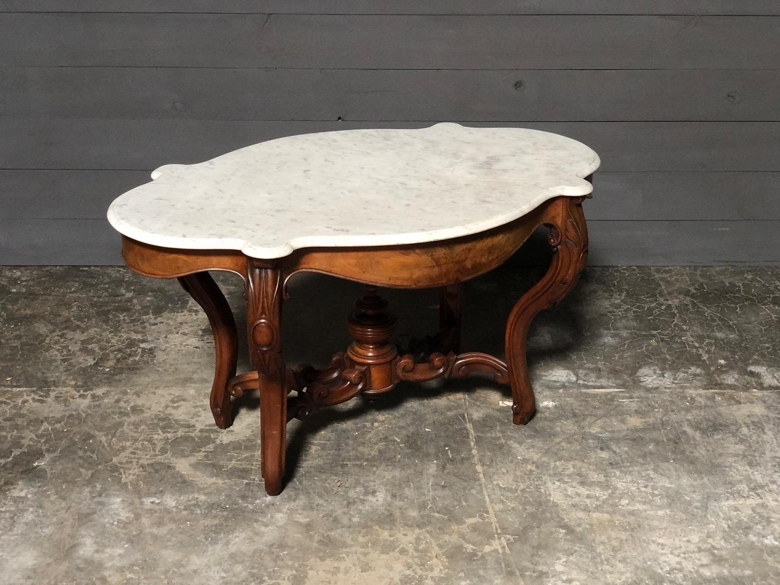 Marble top center table 