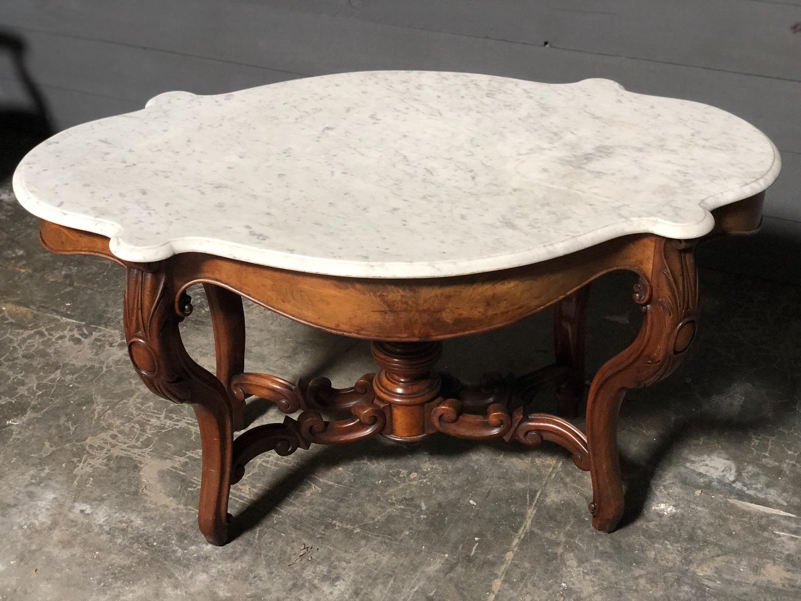 Marble top center table 