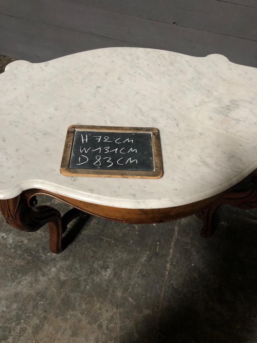 Marble top center table 