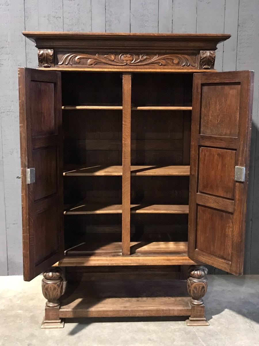 Neo Gothic oak cabinet 