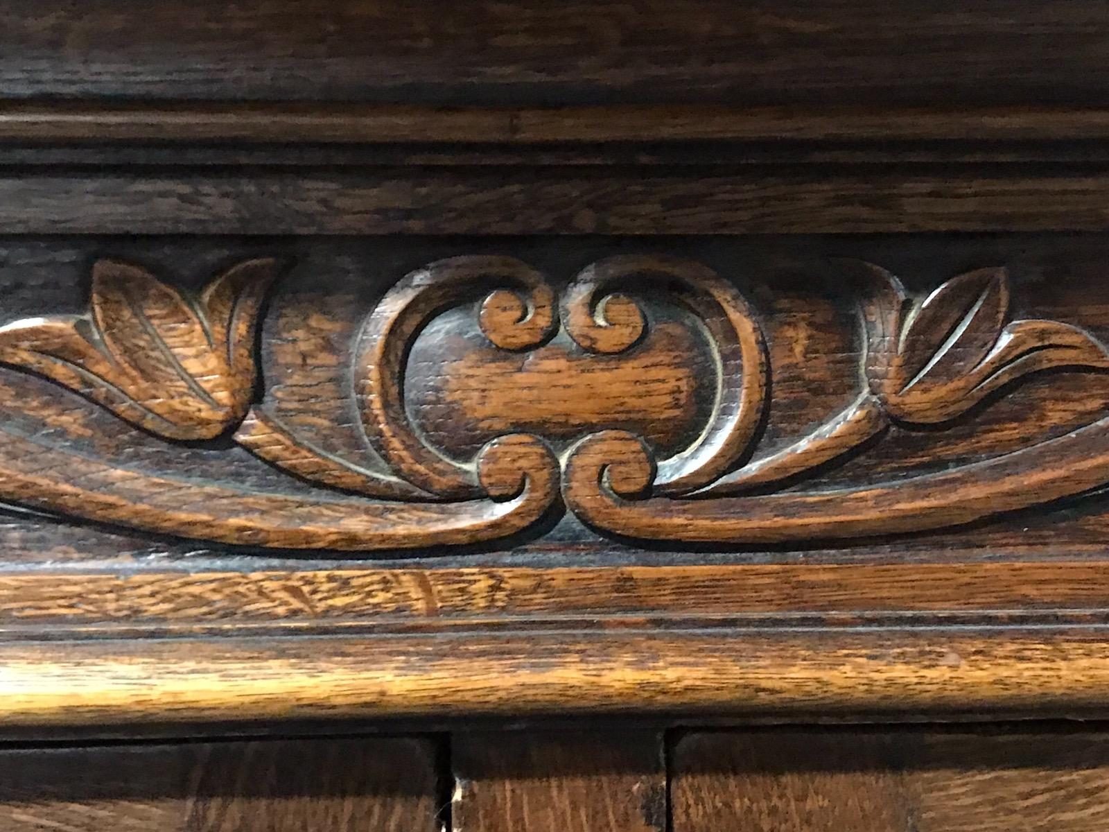 Neo Gothic oak cabinet 