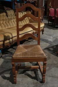 style Oak mutton legs dining chairs 1940