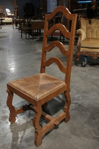 style Oak mutton legs dining chairs 1940