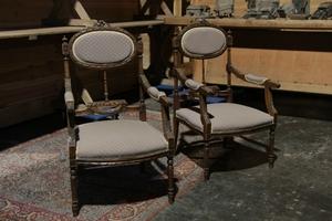 style Pair Louis XVI armchairs 1920