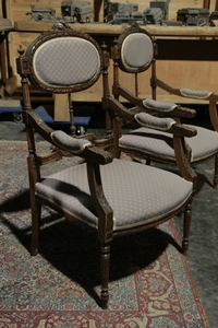 style Pair Louis XVI armchairs 1920