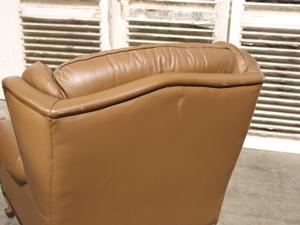 Pair of leather armchairs style Louis XVe