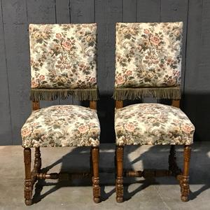 Pair of renaissance side chairs