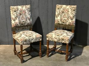 Pair of renaissance side chairs