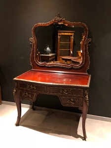 Regence style Mahogany and bronzes vanity , France 1900