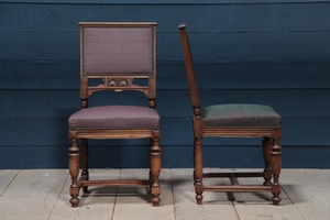 style Set of 12 walnut dining chairs 19 th century