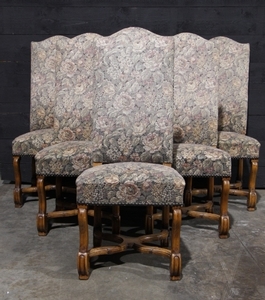  Set of Six Mutton Leg Dining Chairs