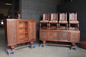 Tudor style Dining room in oak, Belgium 1940