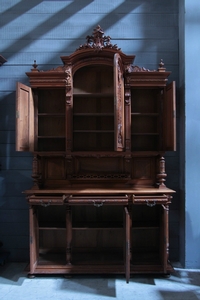 style Walnut carved french deux-corps 1880