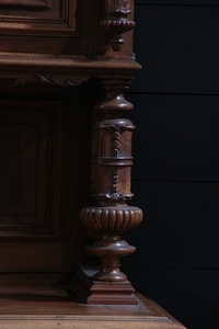 style Walnut carved french deux-corps 1880